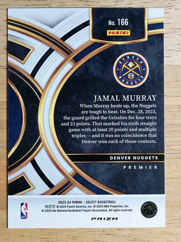 2023-24 Select Prizms Blue Cracked Ice #166 Jamal Murray