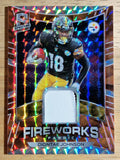 2020 Panini Spectra Fireworks Fabric Neon Orange #5 Diontae Johnson/10