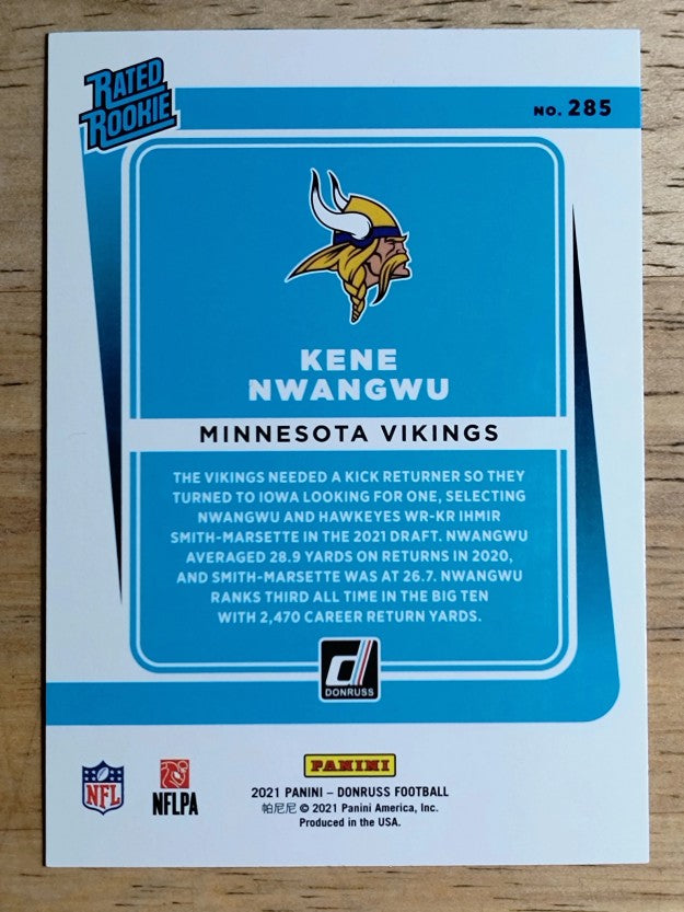 2021 Donruss #285 Kene Nwangwu RR RC