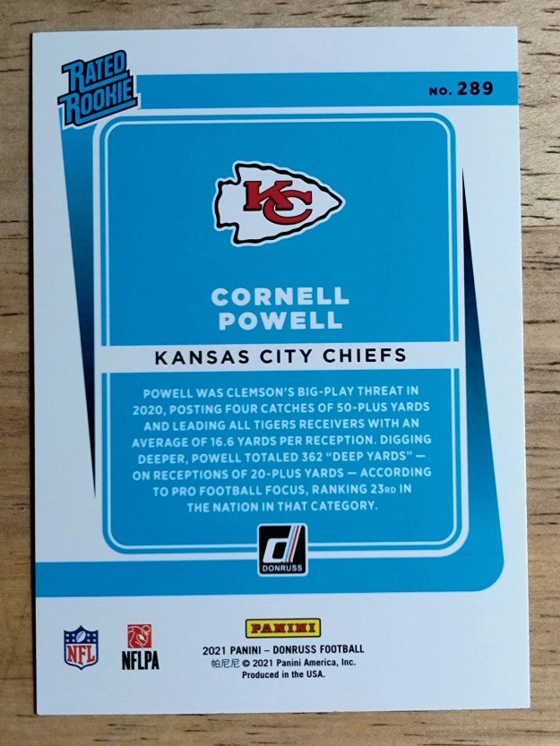 2021 Donruss #289 Cornell Powell RR RC