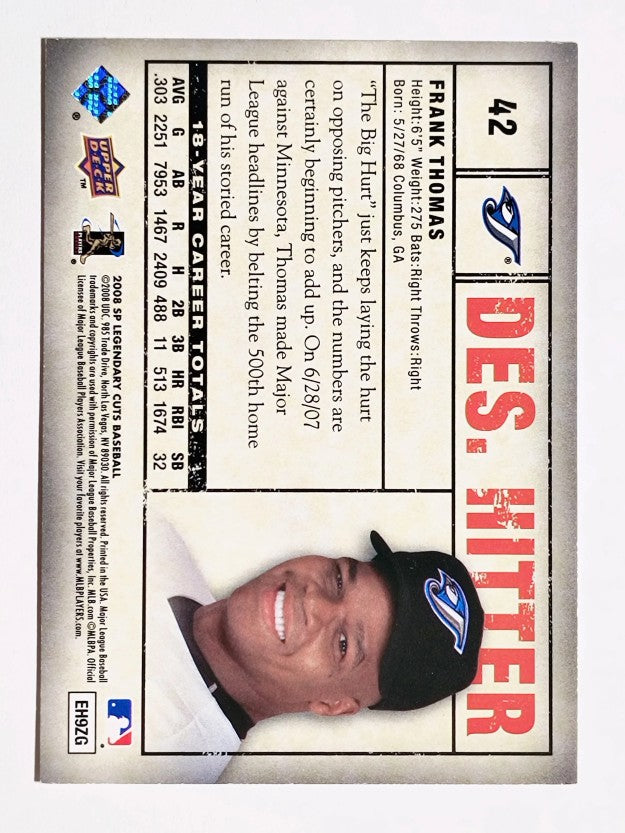 2008 SP Legendary Cuts #42 Frank Thomas