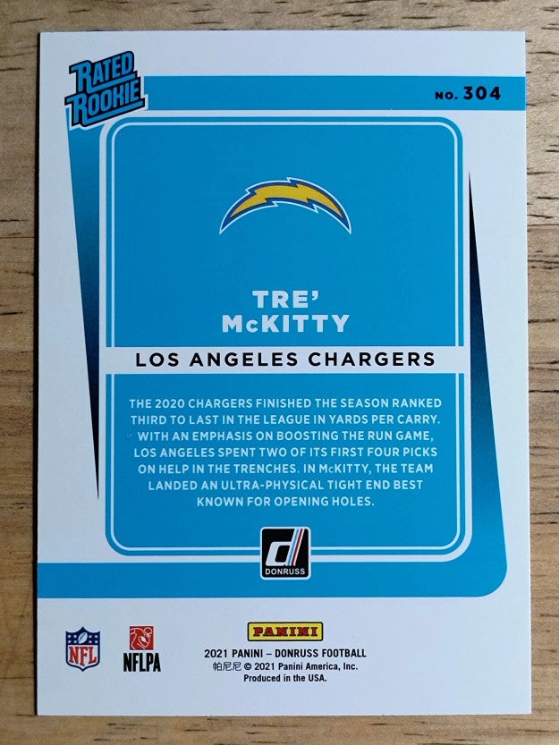 2021 Donruss #304 Tre' McKitty RR RC