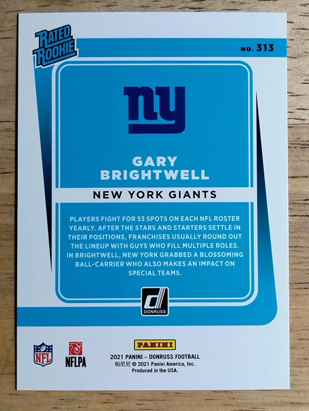 2021 Donruss #313 Gary Brightwell RR RC