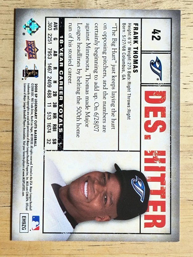 2008 SP Legendary Cuts #42 Frank Thomas