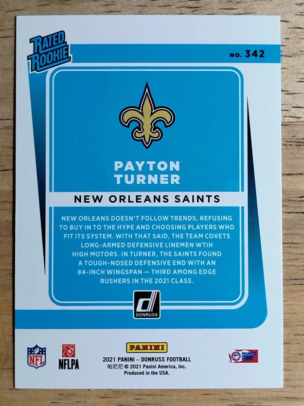 2021 Donruss #342 Payton Turner RR RC