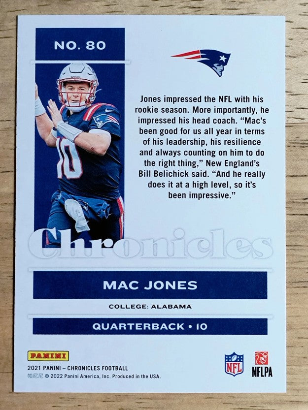 2021 Panini Chronicles #80 Mac Jones RC