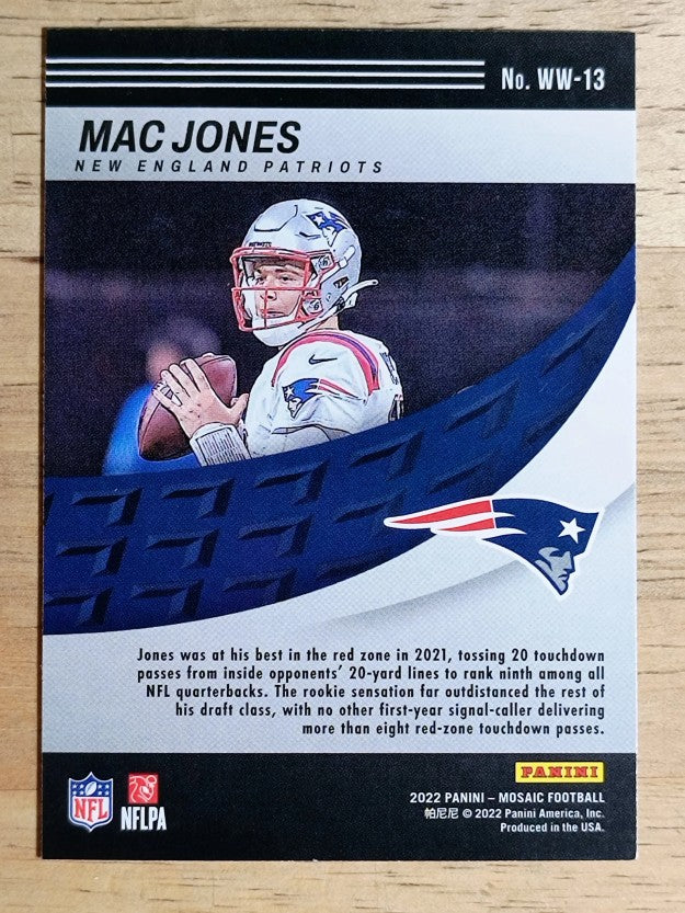 2022 Panini Mosaic Will to Win #13 Mac Jones