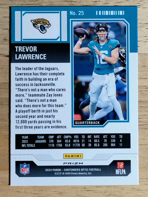 2023 Panini Contenders Optic Silver #25 Trevor Lawrence