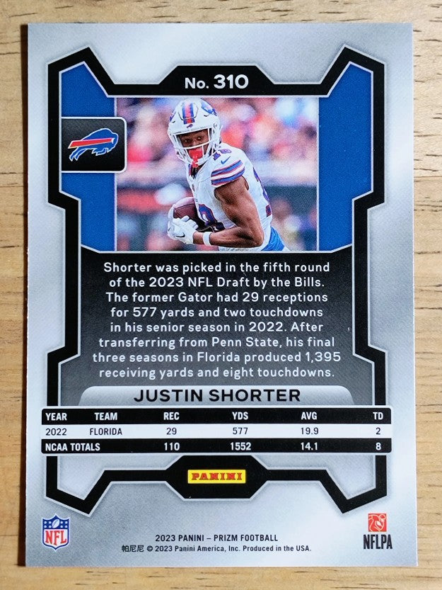 2023 Panini Prizm #310 Justin Shorter RC