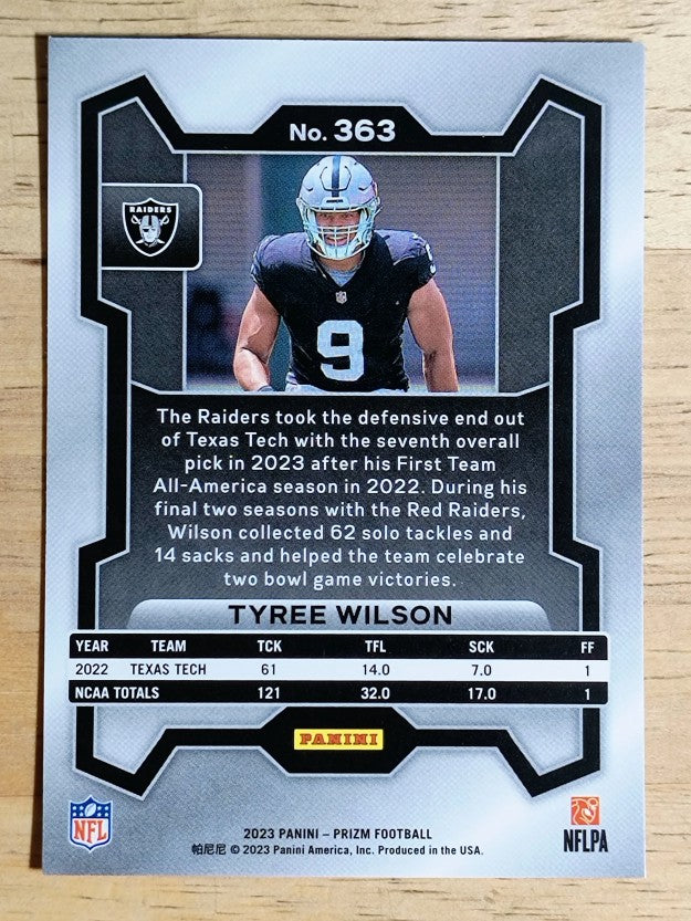 2023 Panini Prizm #363 Tyree Wilson RC