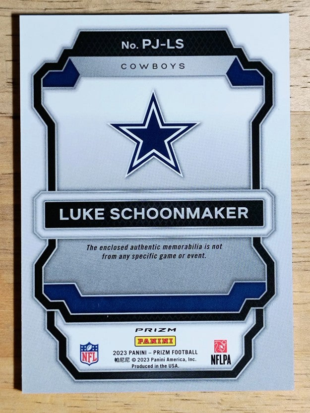 2023 Panini Prizm Premier Jerseys Neon Green Pulsar #22 Luke Schoonmaker
