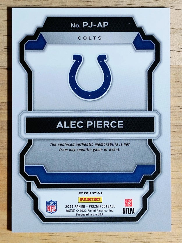 2023 Panini Prizm Premier Jerseys Neon Green Pulsar #27 Alec Pierce