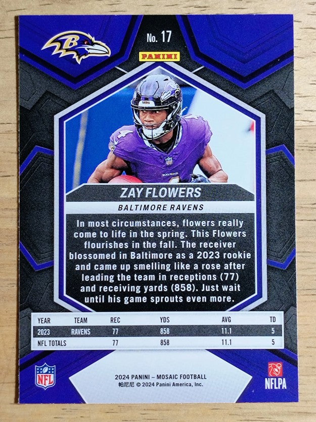 2024 Panini Mosaic #17 Zay Flowers