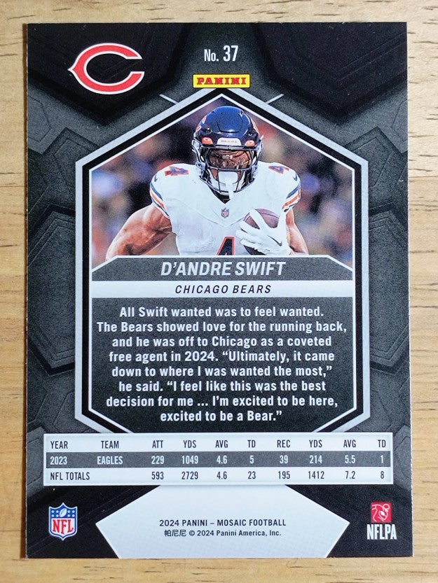 2024 Panini Mosaic #37 D'Andre Swift