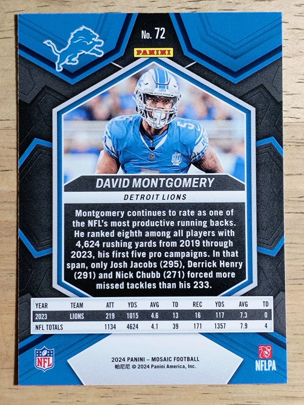 2024 Panini Mosaic #72 David Montgomery