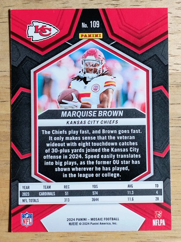 2024 Panini Mosaic #109 Marquise Brown