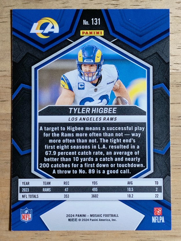 2024 Panini Mosaic #131 Tyler Higbee