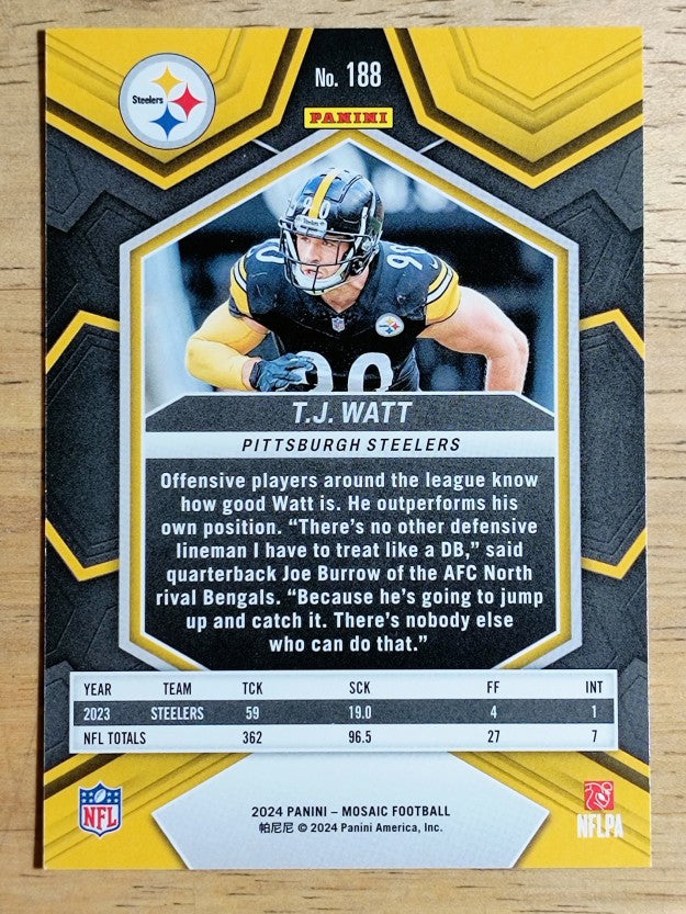 2024 Panini Mosaic #188 T.J. Watt