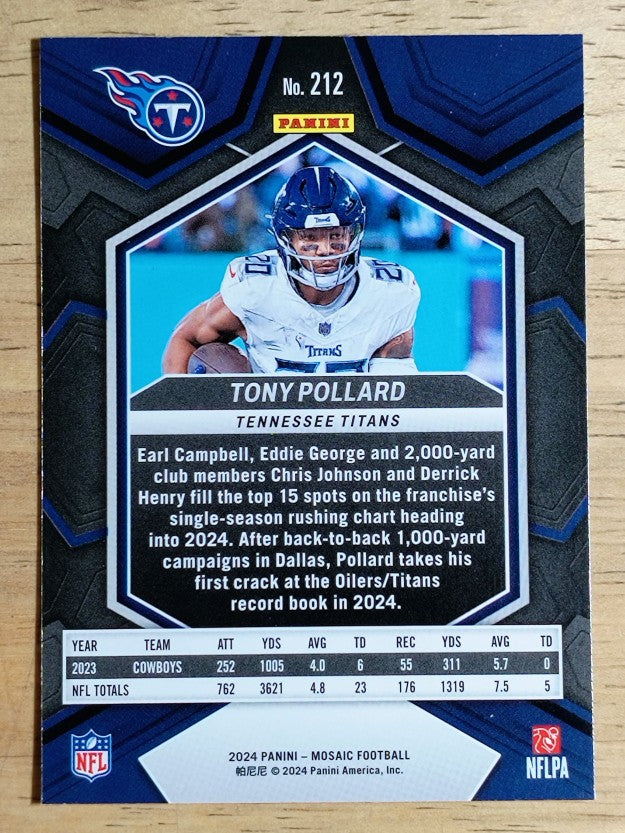 2024 Panini Mosaic #212 Tony Pollard