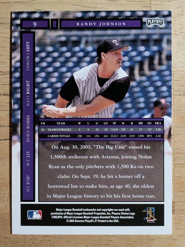 2004 Playoff Honors #9 Randy Johnson