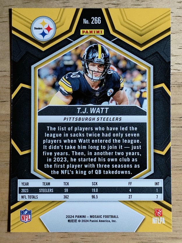2024 Panini Mosaic #266 T.J. Watt NP