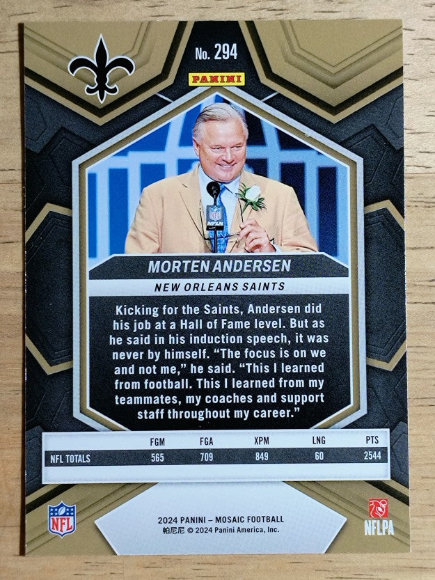 2024 Panini Mosaic #294 Morten Andersen HOF