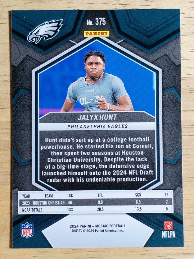 2024 Panini Mosaic #375 Jalyx Hunt RC