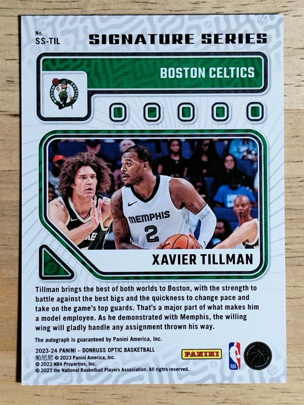 2023-24 Donruss Optic Signature Series #SS-TIL Xavier Tillman