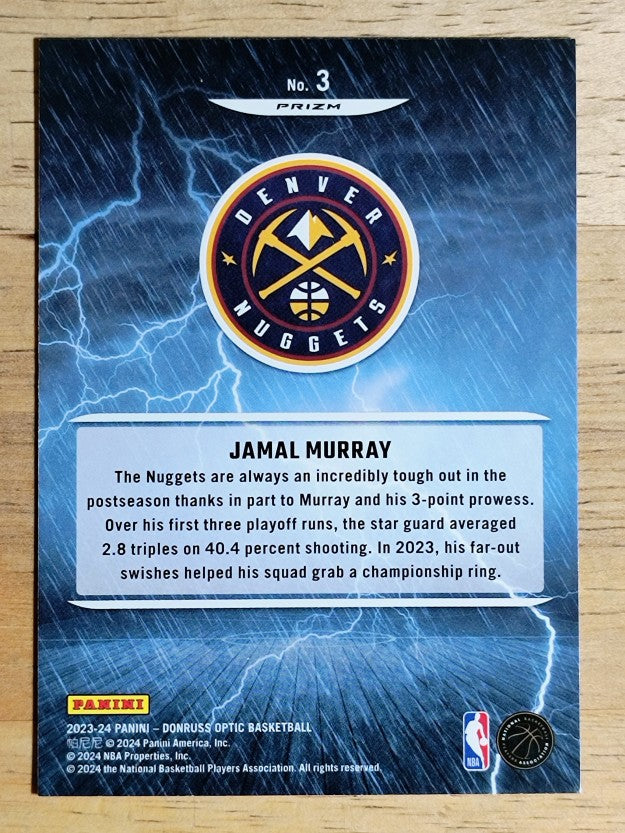 2023-24 Donruss Optic Raining 3s Holo #3 Jamal Murray