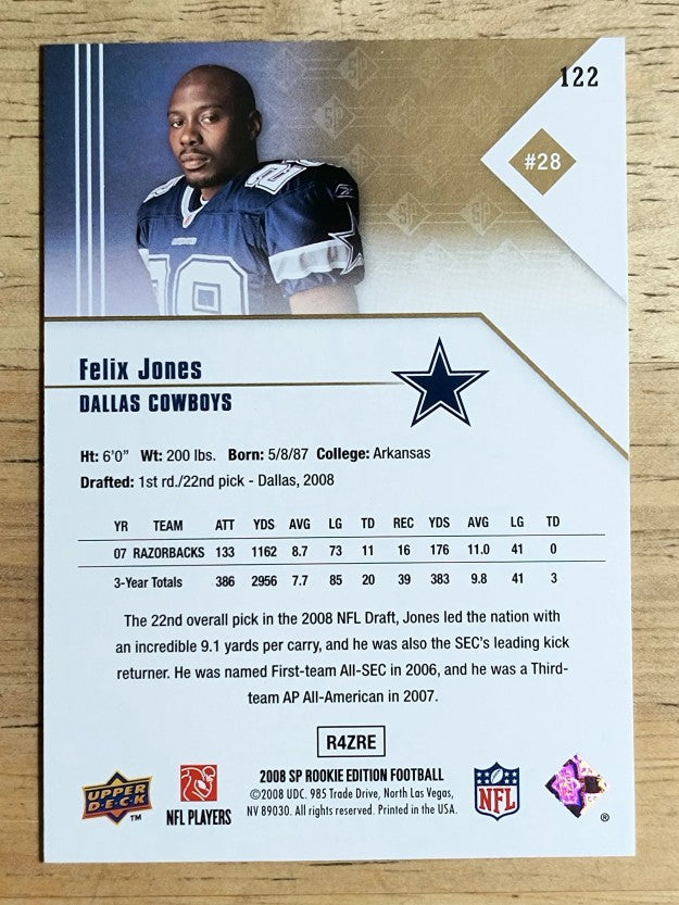 2008 SP Rookie Edition #122 Felix Jones RC