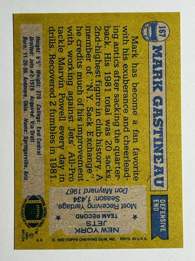 1982 Topps #167 Mark Gastineau AP
