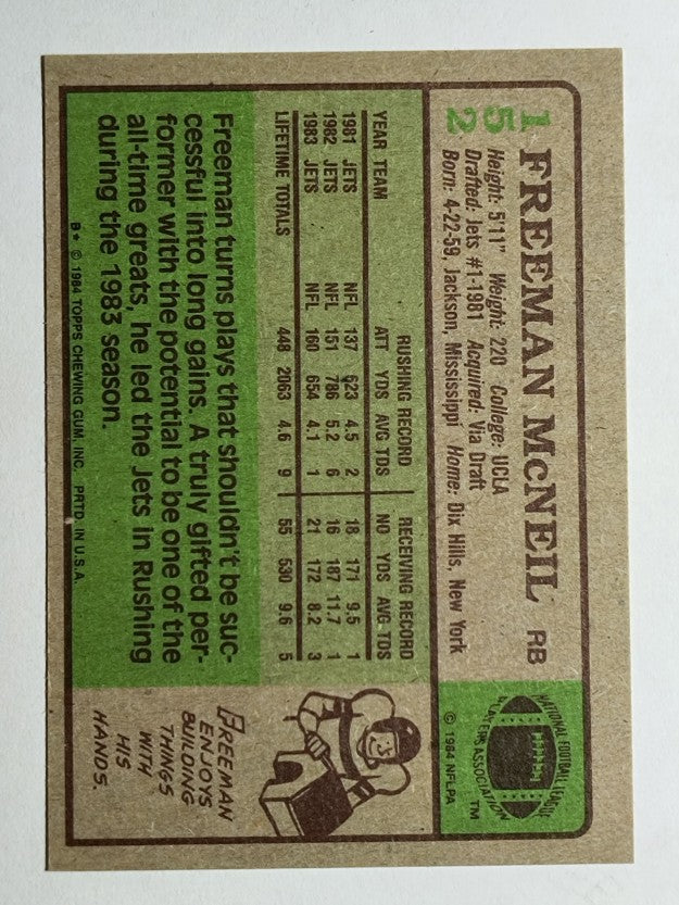 1984 Topps #152 Freeman McNeil