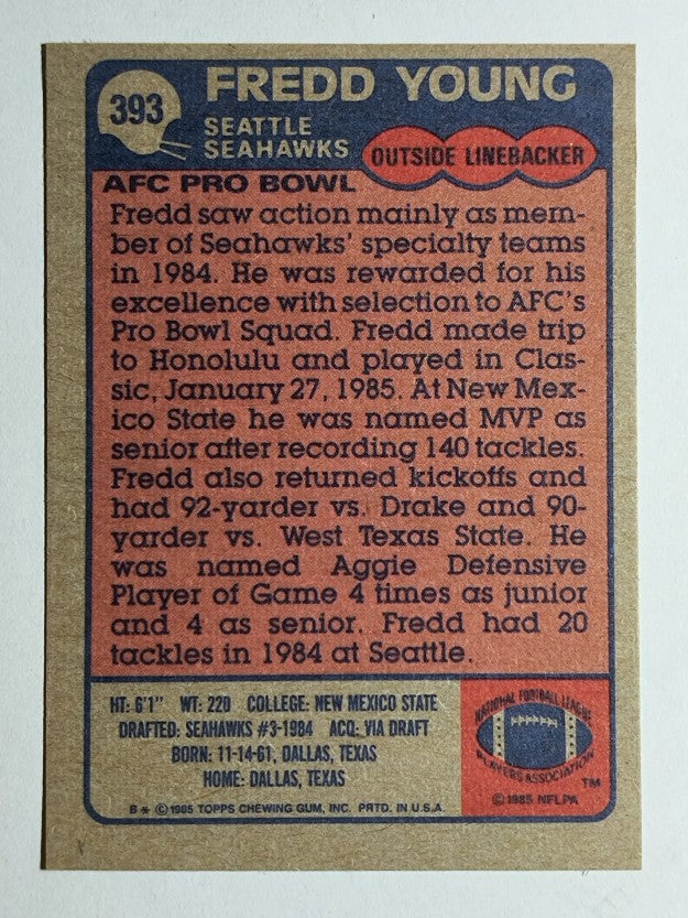 1985 Topps #393 Fredd Young RC