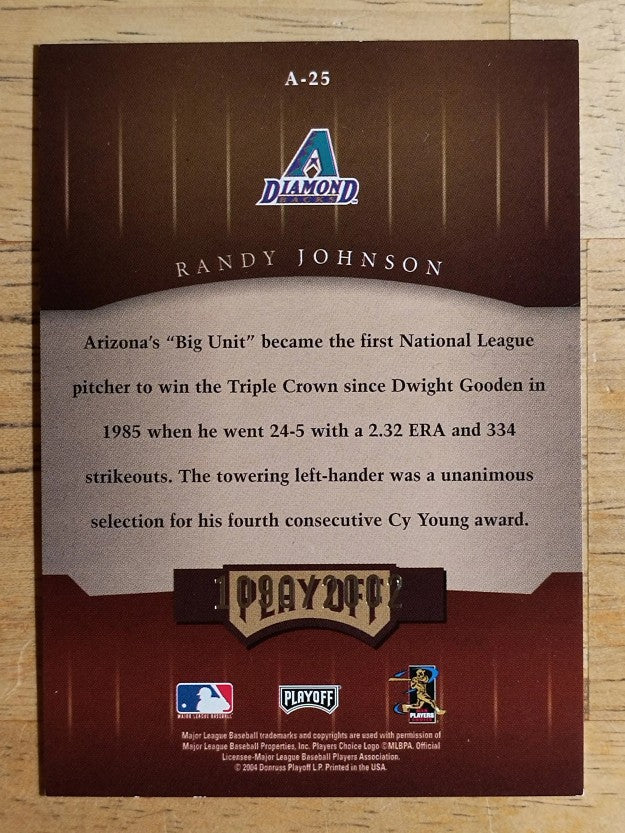 2004 Playoff Honors Awards #25 Randy Johnson/2002