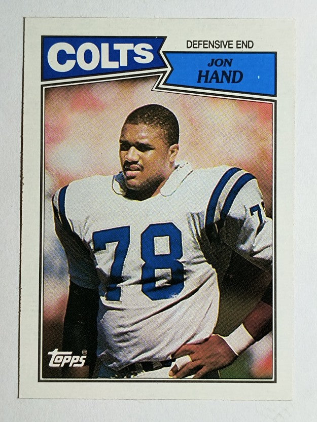 1987 Topps #382 Jon Hand RC