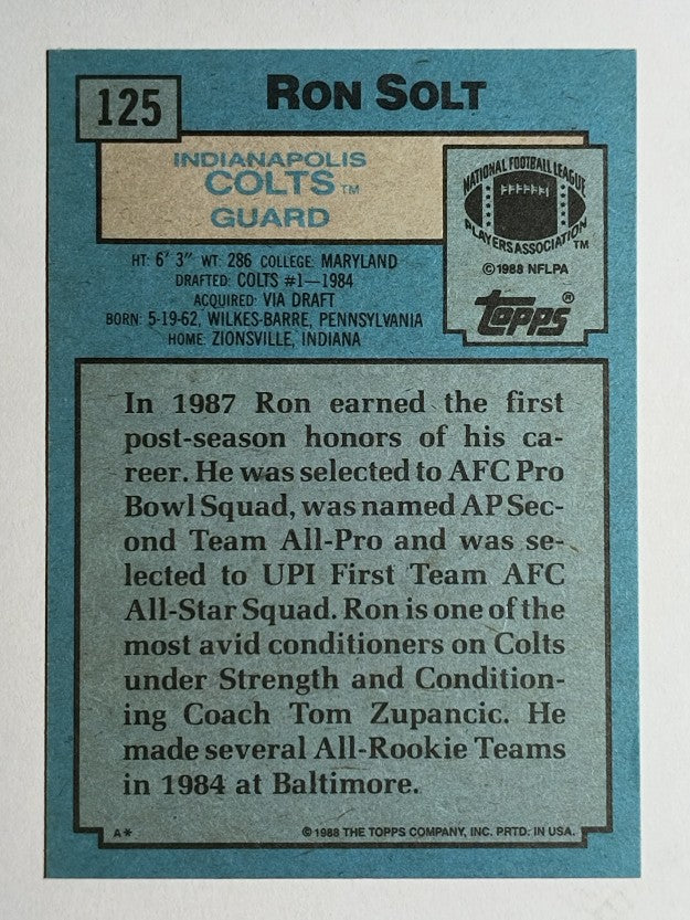 1988 Topps #125 Ron Solt RC