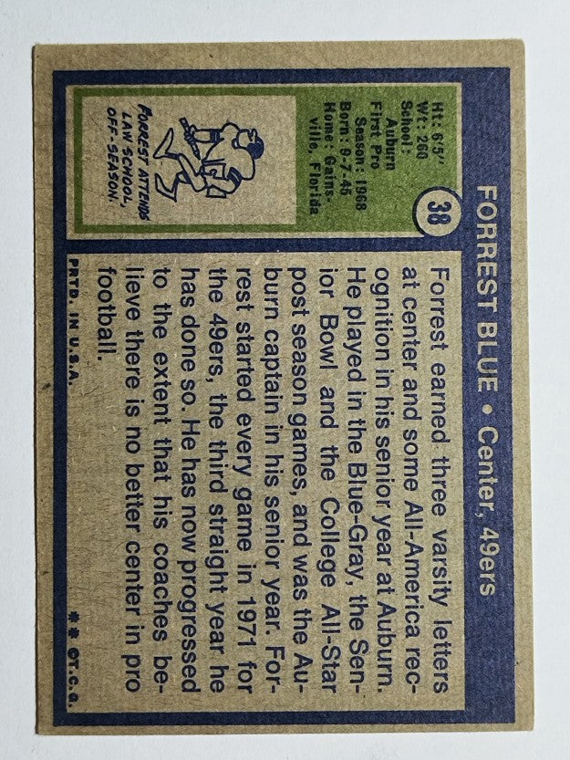 1972 Topps #38 Forrest Blue RC (VGEX)