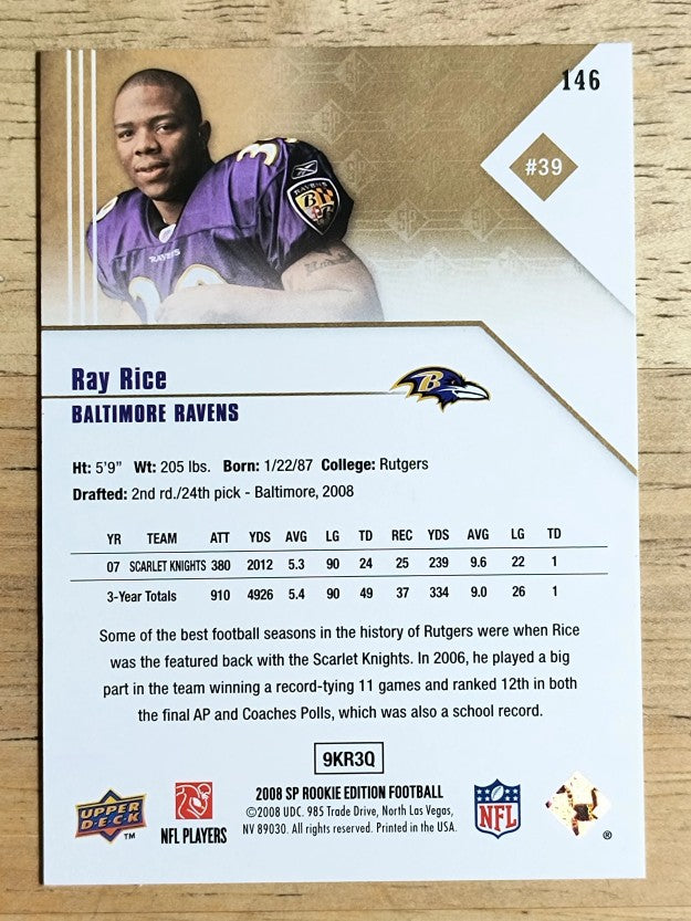 2008 SP Rookie Edition #146 Ray Rice RC