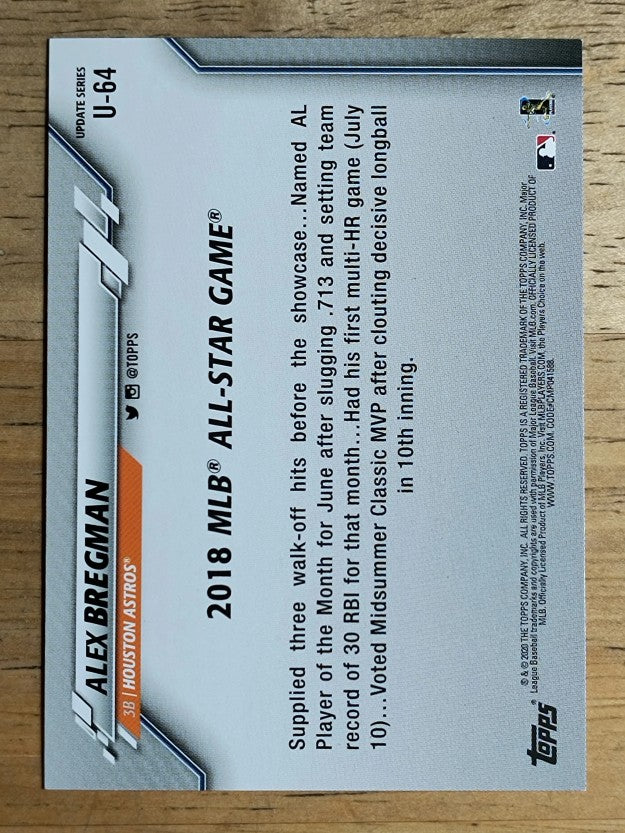 2020 Topps Update #U64 Alex Bregman AS