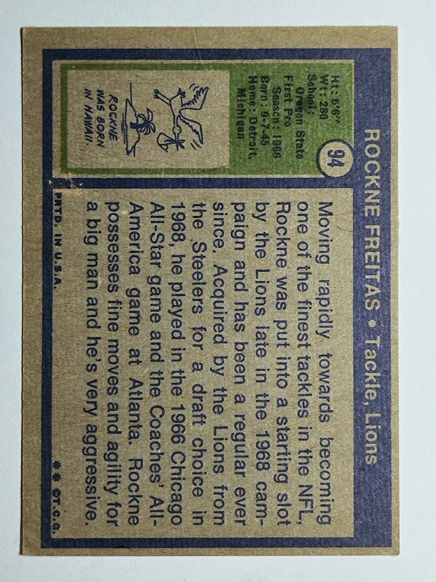 1972 Topps #94 Rockne Freitas (VG)