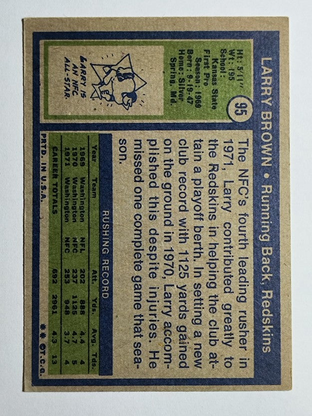 1972 Topps #95 Larry Brown (EX)