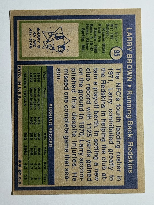 1972 Topps #95 Larry Brown (EX)