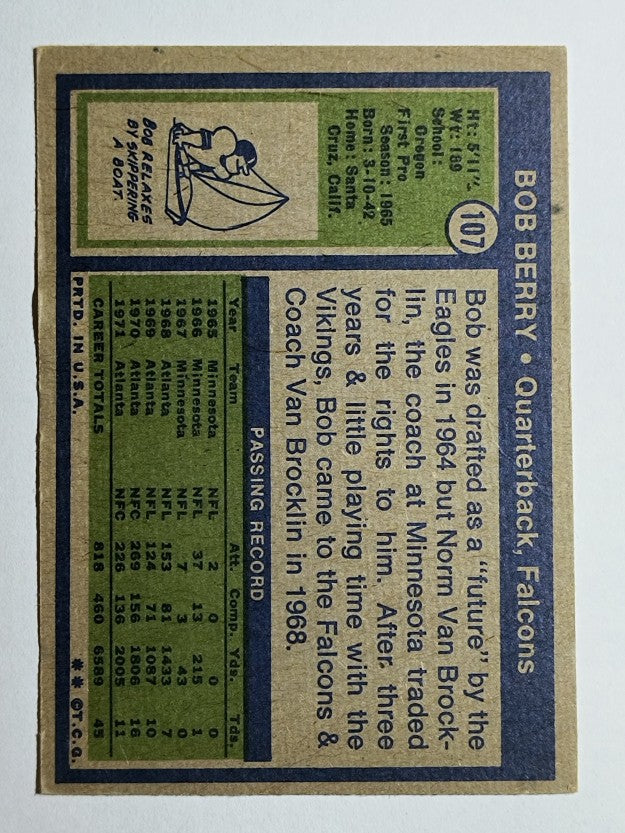 1972 Topps #107 Bob Berry (GOOD)