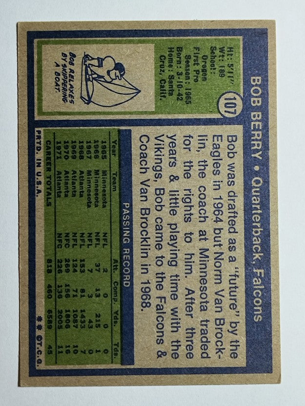 1972 Topps #107 Bob Berry (EX)
