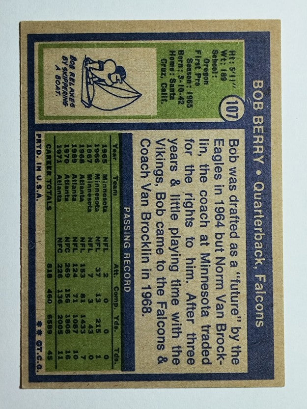 1972 Topps #107 Bob Berry (VG)