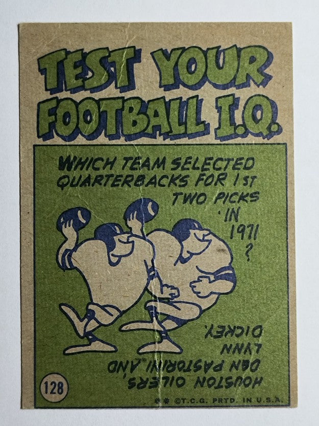 1972 Topps #128 Roman Gabriel IA (POOR)