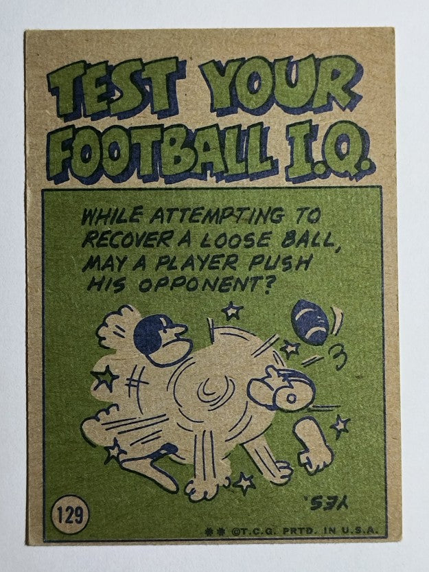 1972 Topps #129 Calvin Hill IA (VGEX)