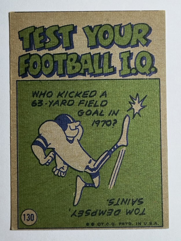 1972 Topps #130 Bill Nelsen IA (VGEX)