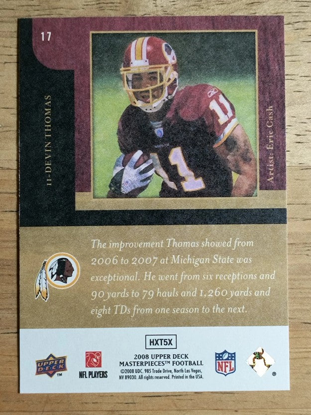 2008 UD Masterpieces #17 Devin Thomas RC