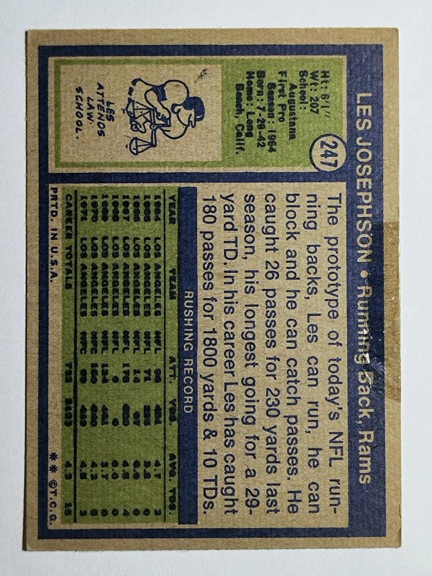 1972 Topps #247 Les Josephson (POOR)